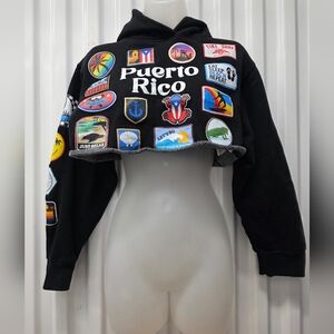 Black Puerto Rico Patchwork Women's Sweater